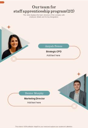 Our Team For Staff Apprenticeship Program One Pager Sample Example Document Slide02