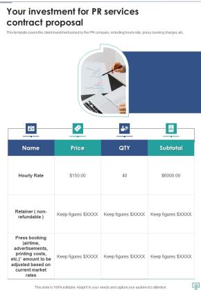 PR Services Contract Proposal Example Document Report Doc Pdf Ppt Slide10