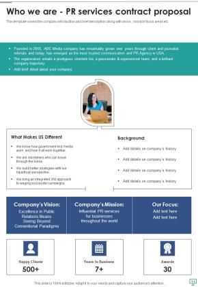 PR Services Contract Proposal Example Document Report Doc Pdf Ppt Slide11