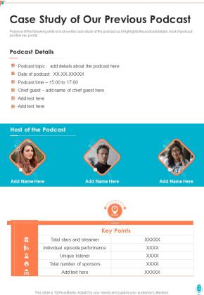 Podcast Funding Proposal Template Example Document Report Doc Pdf Ppt Slide10
