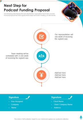 Podcast Funding Proposal Template Example Document Report Doc Pdf Ppt Slide14