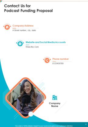 Podcast Funding Proposal Template Example Document Report Doc Pdf Ppt Slide15
