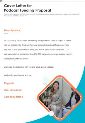 Podcast Funding Proposal Template Example Document Report Doc Pdf Ppt Slide02