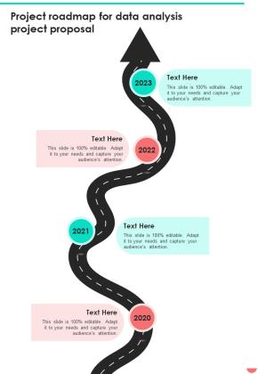 Project Roadmap For Data Analysis Project Proposal One Pager Sample Example Document Slide01
