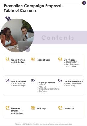 Promotion Campaign Proposal Example Document Report Doc Pdf Ppt Slide03