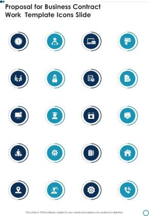 Proposal For Business Contract Work Template Icons Slide One Pager Sample Example Document Slide01