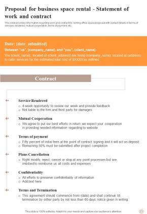 Proposal For Business Space Rental Example Document Report Doc Pdf Ppt Slide23