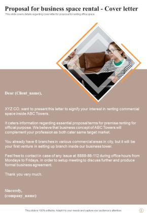 Proposal For Business Space Rental Example Document Report Doc Pdf Ppt Slide02