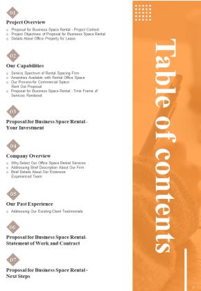 Proposal For Business Space Rental Example Document Report Doc Pdf Ppt Slide03