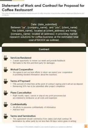 Proposal For Coffee Restaurant Example Document Report Doc Pdf Ppt Slide21
