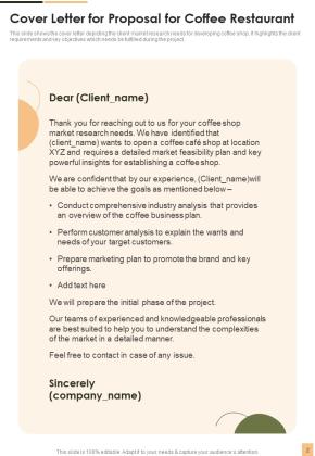 Proposal For Coffee Restaurant Example Document Report Doc Pdf Ppt Slide02
