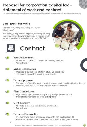 Proposal For Corporation Capital Tax Example Document Report Doc Pdf Ppt Slide20