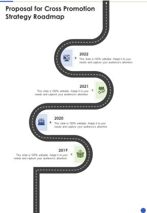 Proposal For Cross Promotion Strategy Roadmap One Pager Sample Example Document Slide01