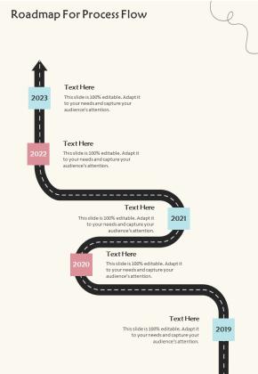 Proposal For Daycare Services Roadmap For Process Flow One Pager Sample Example Document Slide01