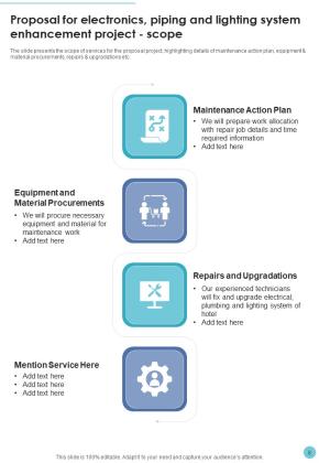 Proposal For Electronics Piping And Lighting System Enhancement Example Document Report Doc Pdf Ppt Slide08