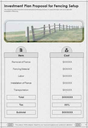 Proposal For Fencing Setup Example Document Report Doc Pdf Ppt Slide10
