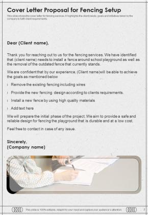 Proposal For Fencing Setup Example Document Report Doc Pdf Ppt Slide02