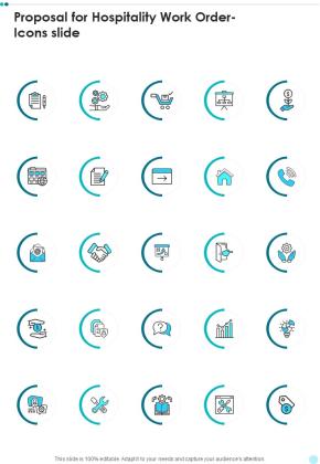 Proposal For Hospitality Work Order Icons Slide One Pager Sample Example Document Slide01