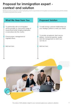 Proposal For Immigration Expert Example Document Report Doc Pdf Ppt Slide05