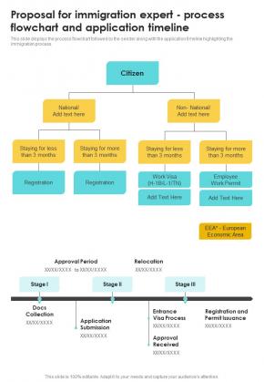 Proposal For Immigration Expert Process Flowchart One Pager Sample ...