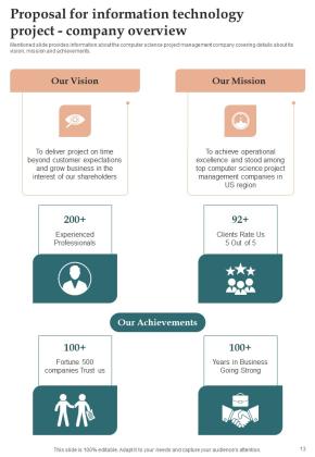 Proposal For Information Technology Project Example Document Report Doc Pdf Ppt Slide13
