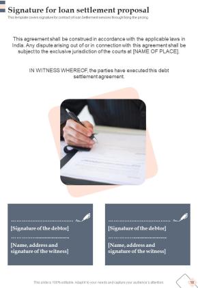 Proposal For Loan Settlement Example Document Report Doc Pdf Ppt Slide18