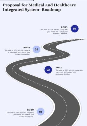 Proposal For Medical Healthcare Integrated System Roadmap One Pager Sample Example Document Slide01