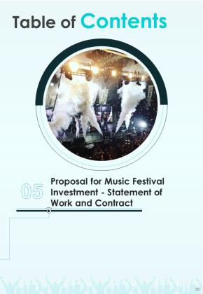 Proposal For Music Festival Investment Example Document Report Doc Pdf Ppt Slide20