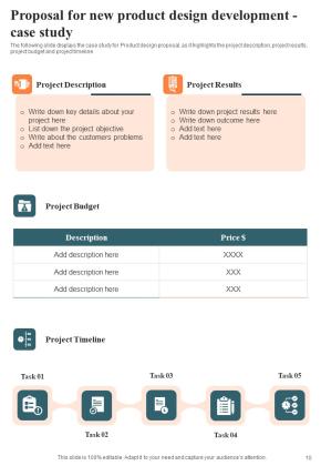 Proposal For New Product Design Development Example Document Report Doc Pdf Ppt Slide10