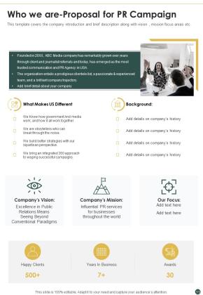 Proposal For PR Campaign Example Document Report Doc Pdf Ppt Slide11