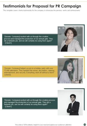 Proposal For PR Campaign Example Document Report Doc Pdf Ppt Slide16