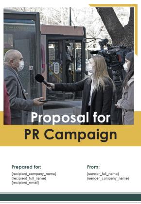Proposal For PR Campaign Example Document Report Doc Pdf Ppt Slide01