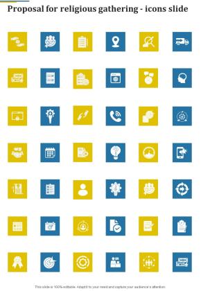 Proposal For Religious Gathering Icons Slide One Pager Sample Example Document Slide01