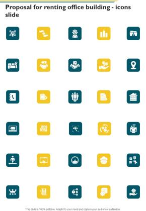 Proposal For Renting Office Building Icons Slide One Pager Sample Example Document Slide01