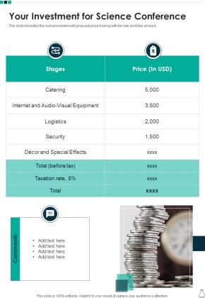 Proposal For Scientific Conference Example Document Report Doc Pdf Ppt Slide11