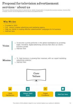 Proposal For Television Advertisement Services Example Document Report Doc Pdf Ppt Slide14