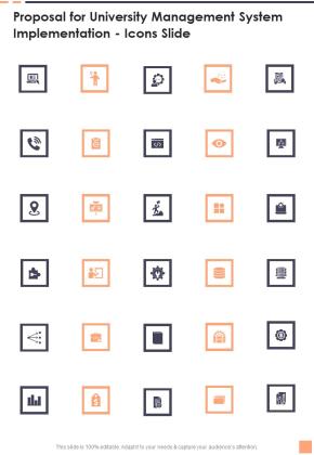 Proposal For University Management System Implementation Icons Slide Wd One Pager Sample Example Document Slide01