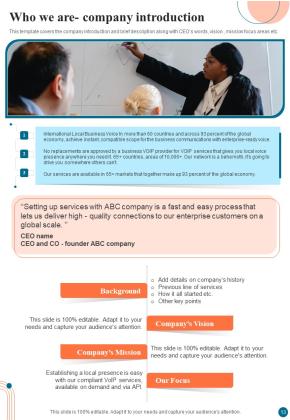 Proposal For Voice Over Internet Protocol Infrastructure And Services Example Document Report Doc Pdf Ppt Slide13