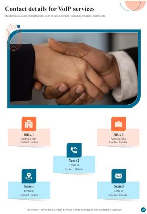 Proposal For Voice Over Internet Protocol Infrastructure And Services Example Document Report Doc Pdf Ppt Slide20