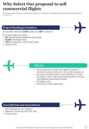 Proposal To Sell Commercial Flights Example Document Report Doc Pdf Ppt Slide15