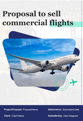 Proposal To Sell Commercial Flights Example Document Report Doc Pdf Ppt Slide01