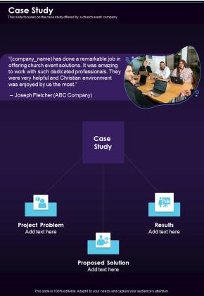 Public Christian Service Proposal Case Study One Pager Sample Example Document Slide01