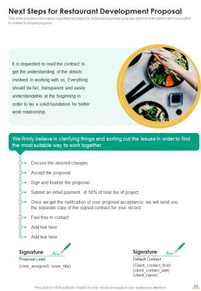 Restaurant Development Proposal Example Document Report Doc Pdf Ppt Slide24