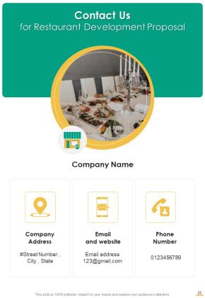 Restaurant Development Proposal Example Document Report Doc Pdf Ppt Slide25