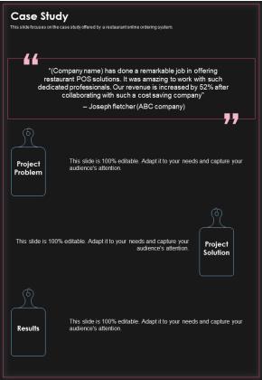 Restaurant Point Of Sale Proposal Case Study One Pager Sample Example Document Slide01