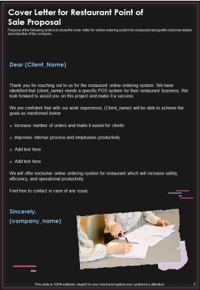 Restaurant Point Of Sale Proposal Example Document Report Doc Pdf Ppt Slide02