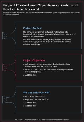 Restaurant Point Of Sale Proposal Example Document Report Doc Pdf Ppt Slide05