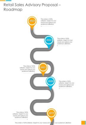 Retail Sales Advisory Proposal Roadmap One Pager Sample Example Document Slide01
