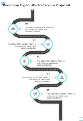 Roadmap Digital Media Service Proposal One Pager Sample Example Document Slide01
