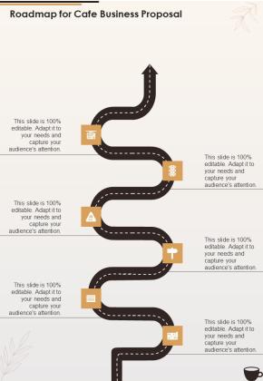 Roadmap For Cafe Business Proposal One Pager Sample Example Document Slide01